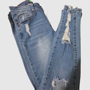 GOGO Distressed Stretch Skinny Jeans Sz‎ 0/24